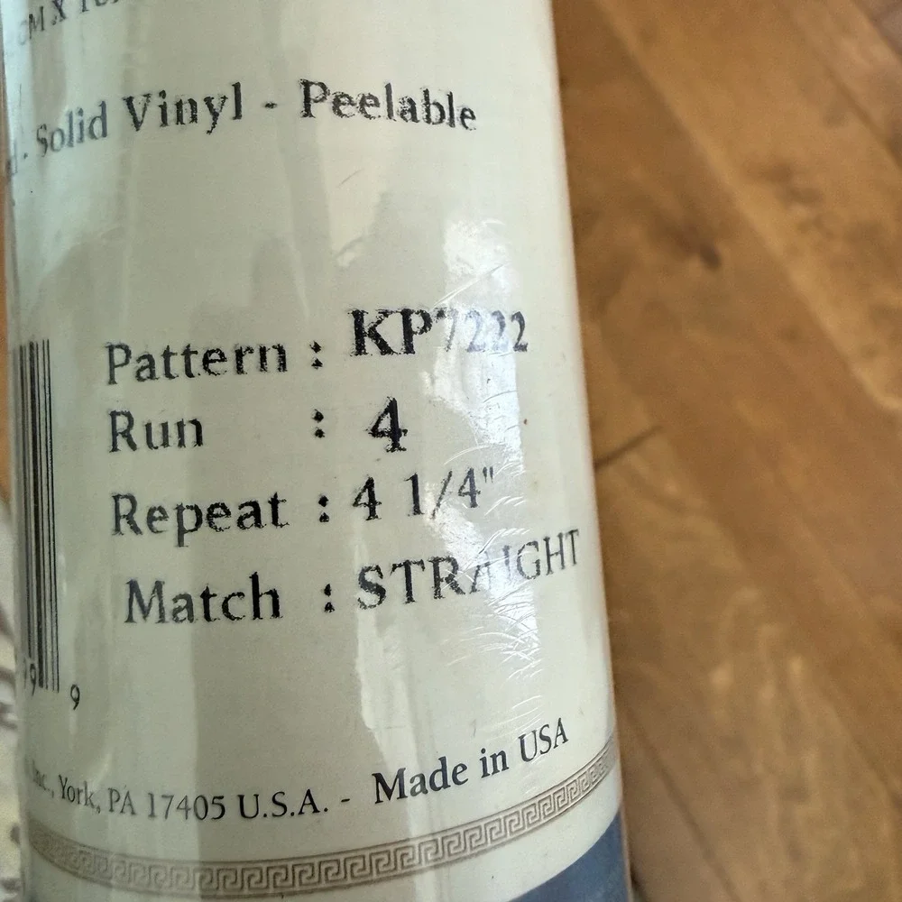 6 Rolls York Carey Lind Plaid Wallpaper KP7222 Blue Taupe Rust Vintage 1990s NOS